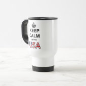 Mug De Voyage Restez calme aux Etats-Unis (Devant gauche)
