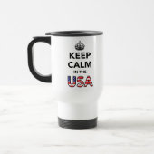 Mug De Voyage Restez calme aux Etats-Unis (Gauche)