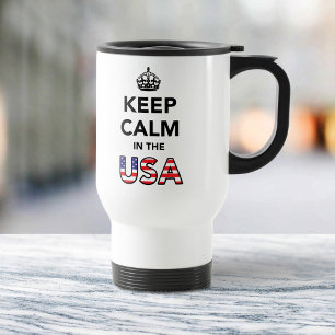 Mug De Voyage Restez calme aux Etats-Unis