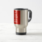 Mug De Voyage Restez calme et jouer basse (Devant droit)