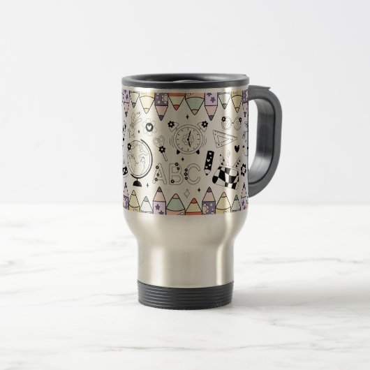 Mug De Voyage Retour à l'école (Devant droit)