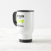 Mug De Voyage Retraité pour jouer Pickleball Paddles et Ball (Devant gauche)