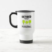 Mug De Voyage Retraité pour jouer Pickleball Paddles et Ball (Gauche)