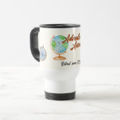 Mug De Voyage Retraite Travel Adventure Await Globe (Devant gauche)