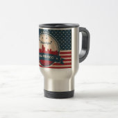 Mug De Voyage Retro Alberquerque New Mexico Skyline (Devant droit)