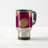 Mug De Voyage Retro Circles and Shadows Bold Pattern Purple (Devant droit)