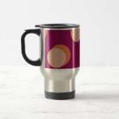 Mug De Voyage Retro Circles and Shadows Bold Pattern Purple (Gauche)