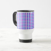 Mug De Voyage rétro électrique rayé bleu & violet (Devant gauche)