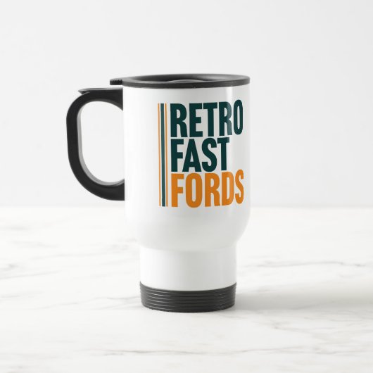 Mug de voyage Retro Fast Fords (Gauche)