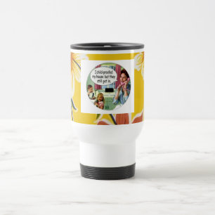 MUG DE VOYAGE RÉTRO FEMME AU FOYER "CHILDPROOFED TOILE CIRÉE D