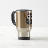 Mug De Voyage Rétro hibou vintage (Devant gauche)