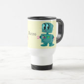 Mug De Voyage Rétro robot vert classique (Devant droit)