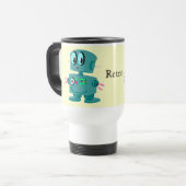 Mug De Voyage Rétro robot vert classique (Devant gauche)