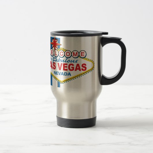 Mug De Voyage Rétro signe de Las Vegas (Droit)