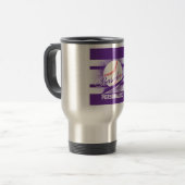 Mug De Voyage Rétro style pourpre de base-ball (Devant gauche)