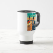 Mug De Voyage Retro Ukraine Castle Sunrise Wanderlust (Devant droit)