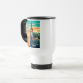 Mug De Voyage Retro Ukraine Castle Sunrise Wanderlust (Devant gauche)