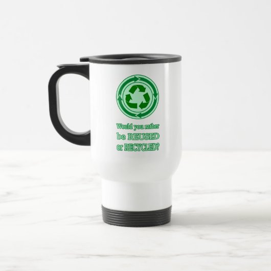 Mug De Voyage Réutiliser et recycler (Gauche)