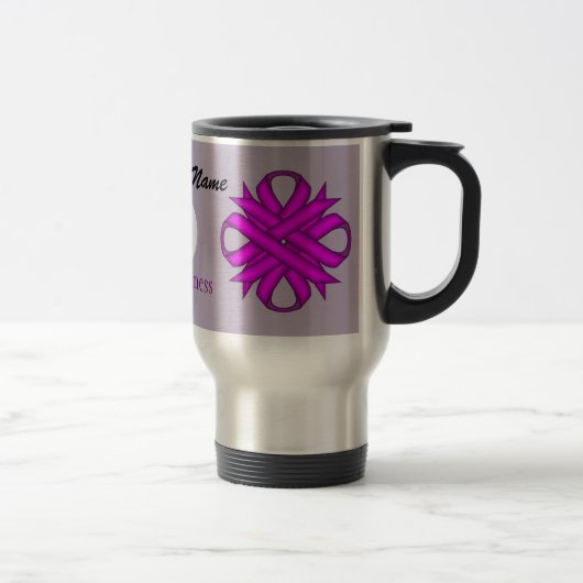 Mug De Voyage Ribbon Clover violet Modèle par Kenneth Yoncich (Droit)