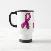 Mug De Voyage Ribbon déchiré/Guerrier...Cancer du sein (Gauche)