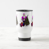 Mug De Voyage Ribbons roses du Père Noël (Centre)