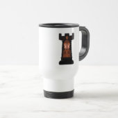 Mug De Voyage Roche d'échecs noire (Devant droit)