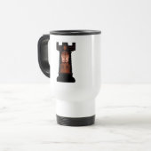 Mug De Voyage Roche d'échecs noire (Devant gauche)