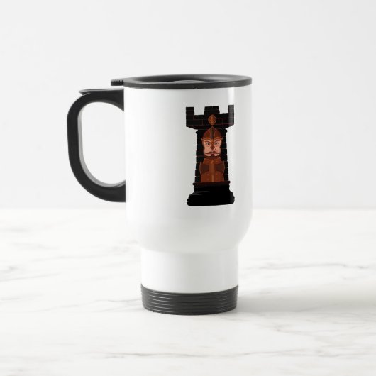 Mug De Voyage Roche d'échecs noire (Gauche)