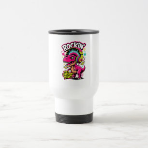 Mug De Voyage Rockin' Dino T-Rex – Amateur de musique de dinosau