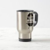 Mug De Voyage Roi Du Grill, Couronne D'Or Noir (Devant droit)
