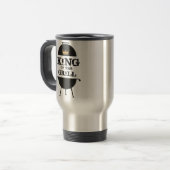 Mug De Voyage Roi Du Grill, Couronne D'Or Noir (Devant gauche)