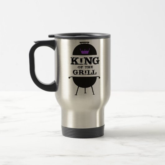 Mug De Voyage Roi Du Grill, Couronne Violette Noire (Gauche)