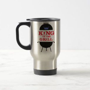 Mug De Voyage Roi Du Grill, Rouge Couronne Bleue