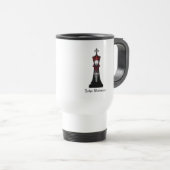Mug De Voyage Roi noir / Nom personnalisé (Devant droit)