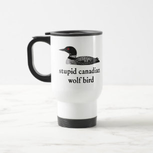 Mug De Voyage Romance stupide de hockey sur glace entre l'oiseau