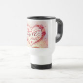 Mug De Voyage Romantic Valentine's Day Heart Design (Devant droit)