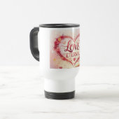 Mug De Voyage Romantic Valentine's Day Heart Design (Devant gauche)
