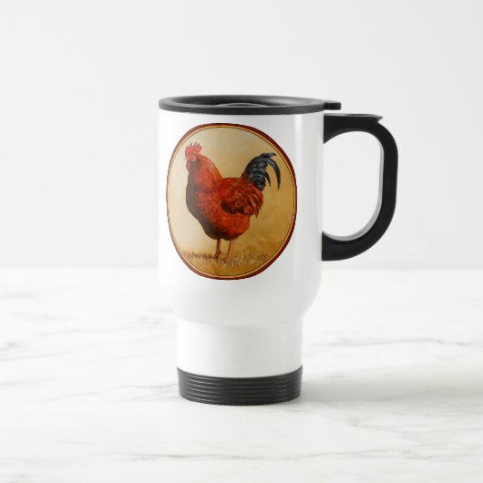Mug De Voyage Rooster chicken de Rhode Island (Droite)