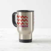 Mug De Voyage Rose 2 de zigzag (Devant gauche)