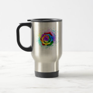 Mug De Voyage Rose arc-en-ciel coloré