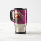 Mug De Voyage Rose Blush personnalisable (Devant gauche)