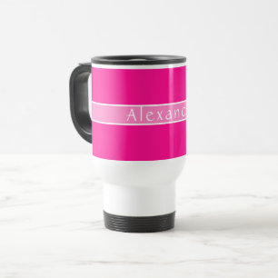 Mug De Voyage Rose Chaude Personnalisé
