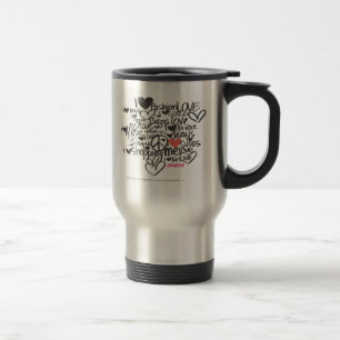 Mug De Voyage Rose de graffiti