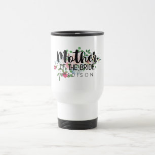 Mug De Voyage Rose Épanoui Fleur Mariage Mère de la Mariée