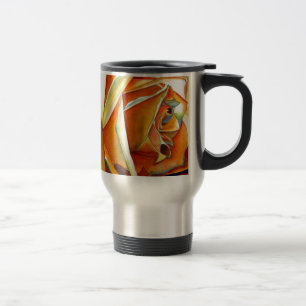 Mug De Voyage Rose jaune originale aquarelle Art