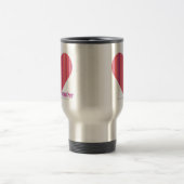Mug De Voyage Rose mince 3 de rayures (Centre)