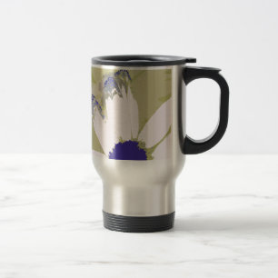 Mug De Voyage Rose Olive Green Daisy Art Floral