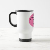 Mug De Voyage Rose rétro rose et noir (Gauche)