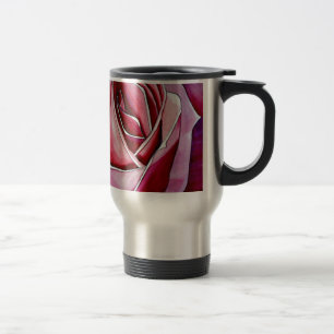 Mug De Voyage Rose Rose macro fleurs aquarelle art abstrait