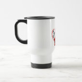 Mug De Voyage Rose rouge avec papillon et oiseau (Gauche)